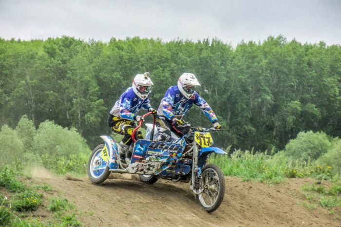 Этап чемпионата России  на мотоциклах с коляской в классе 750 см3 и 500 см3